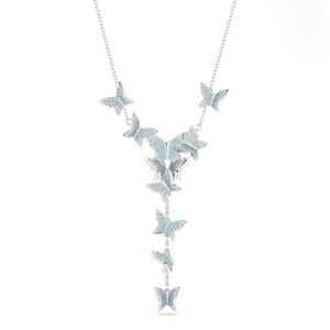 Swarovski Idyllia Lilia Y Necklace Blue New In Box
